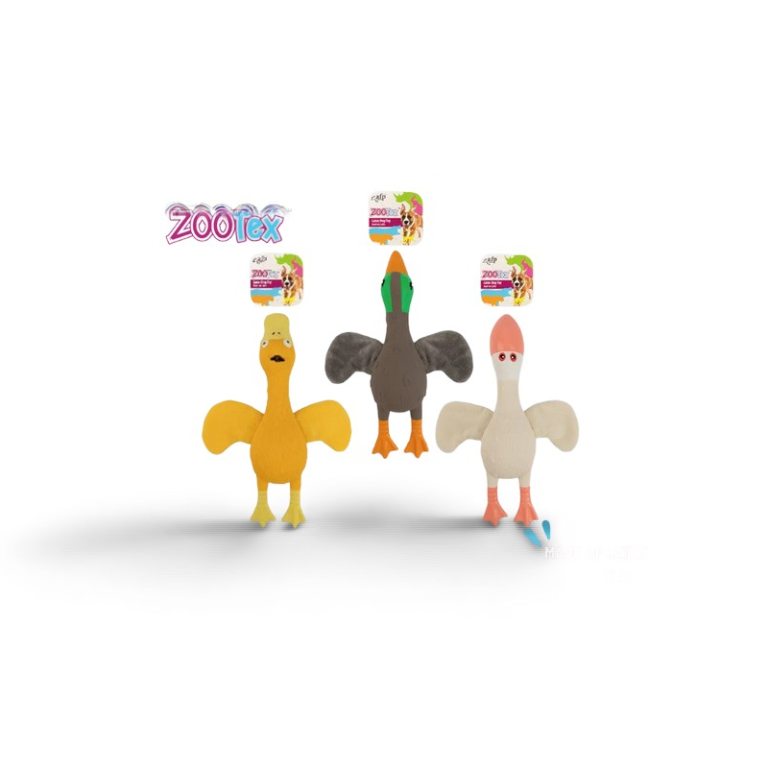 All For Paws AFP Zootex Soft Wing Dog Toys Latex Squeakers Lightweight Toss Rubber Duck Mainan Anjing Lempar Bunyi