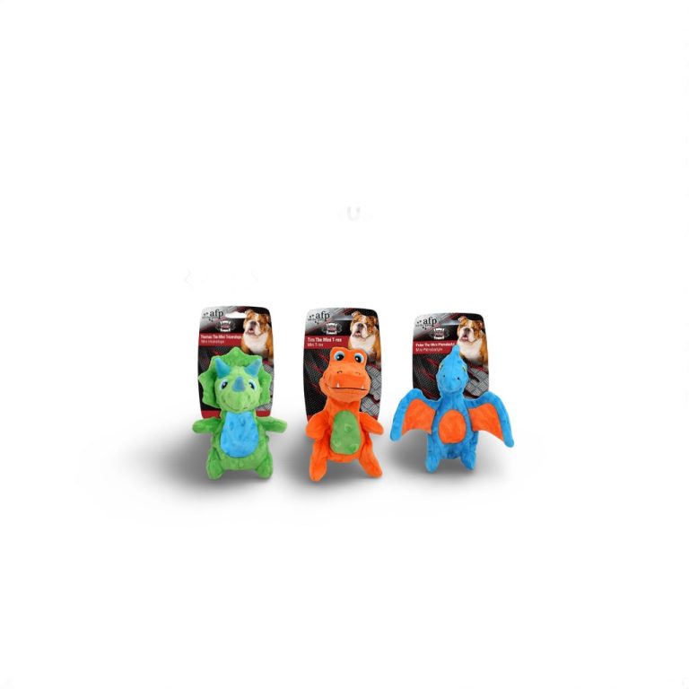 All For Paws AFP T-REX Dinosaurus Dog Toy Plush Mainan Anjing Boneka Dino Small Squeaker Bunyi Durable