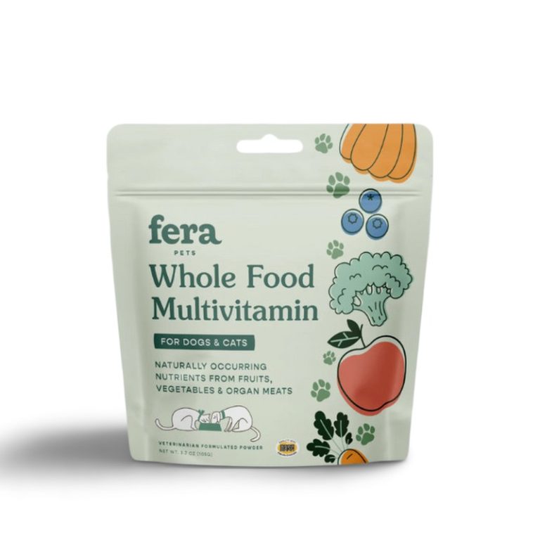 Fera Pets Organic Whole Food Multivitamin Topper Dog Cat Vitamin Lengkap Anjing Kucing Probiotic Probiotik Pencernaan Antioksidan