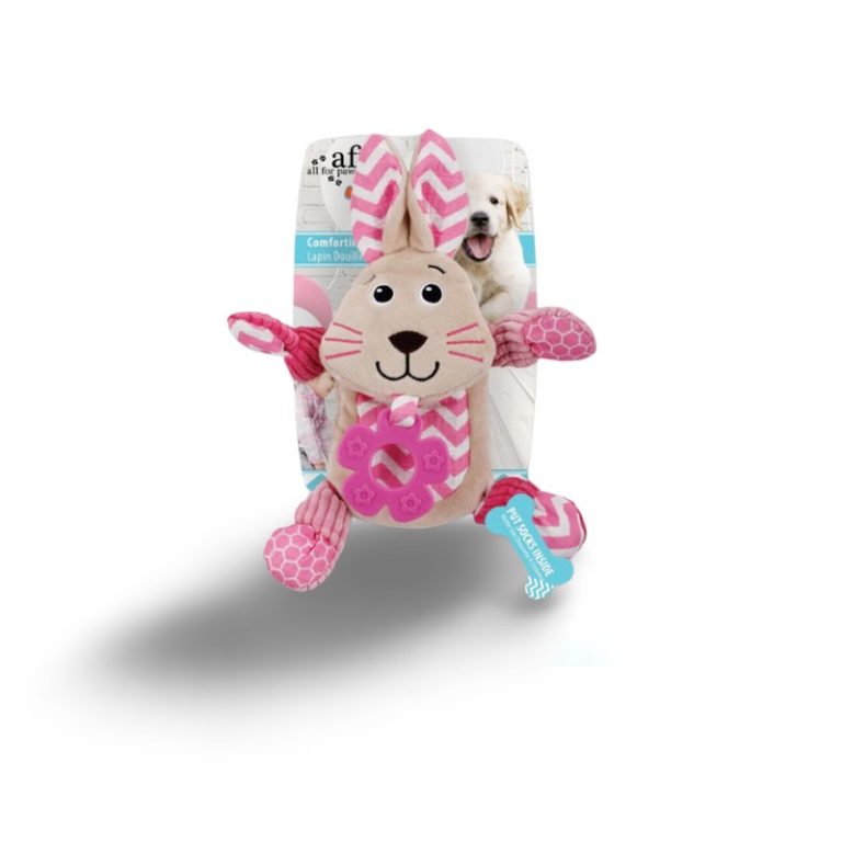 All For Paws AFP Little Buddy Comforting Bunny Soft Plush Toy Mainan Anjing Dog Toy Teething Anak Anjing Puppy