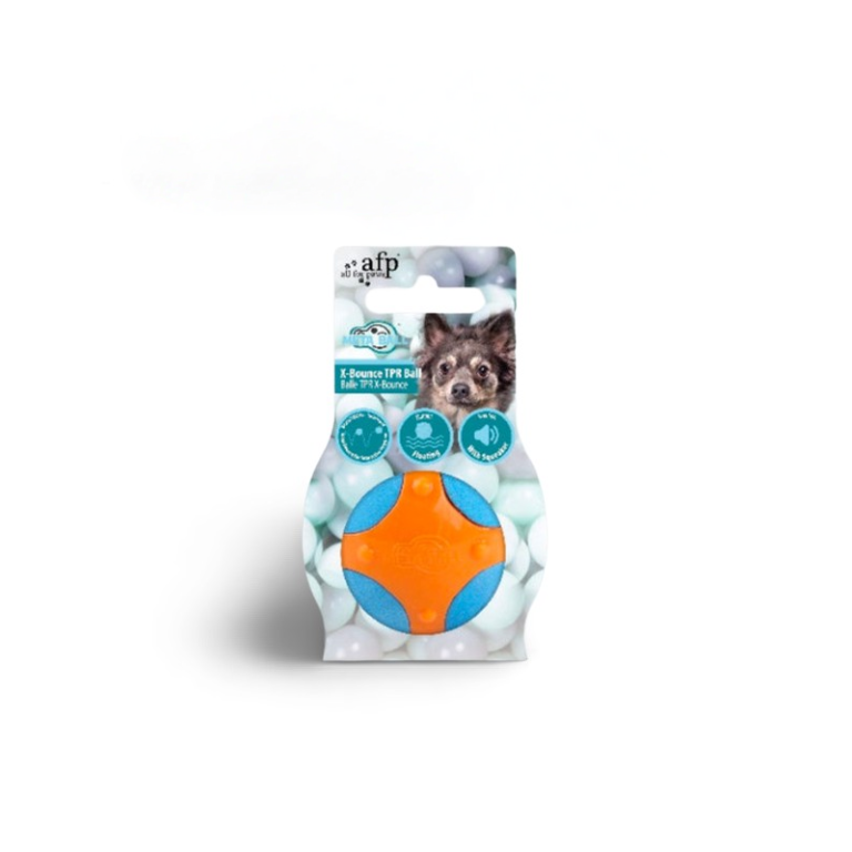 All For Paws AFP Meta Ball X-Bounce Ball Floating Bouncy & Squeaky Dog Toy Mainan Bola Anjing Bunyi Gerak