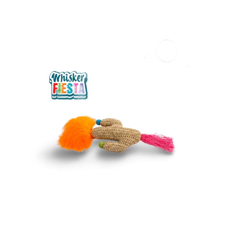 All For Paws AFP Cactus Blooming Interactive Cat Kicker Toy with Feathers Mainan Kucing Boneka Kaktus