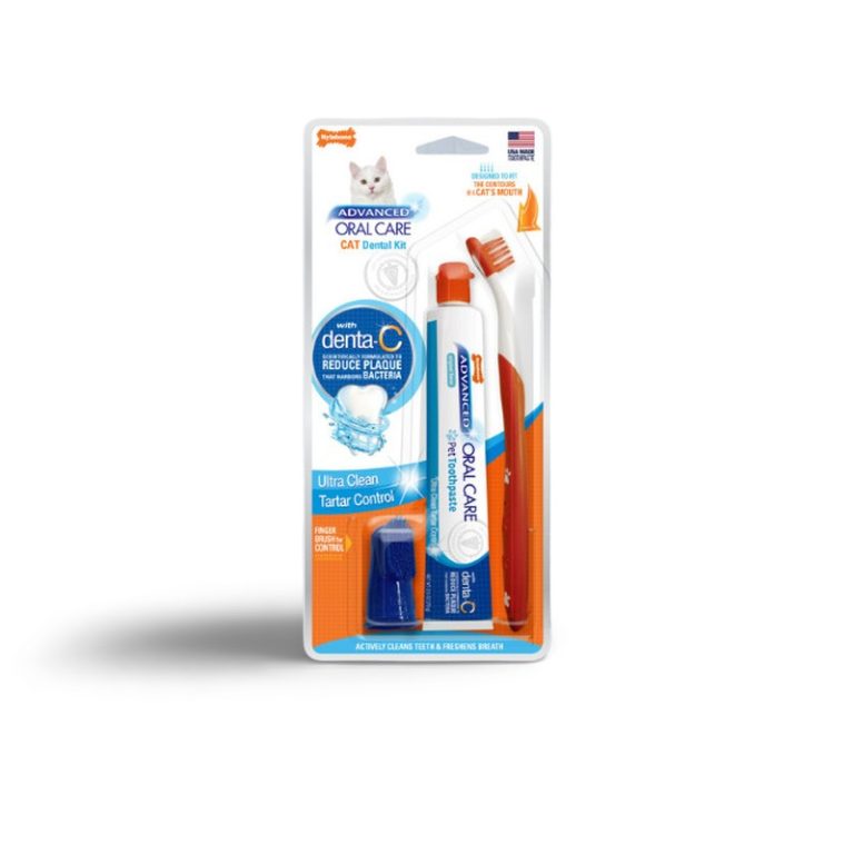 Nylabone Advanced Oral Care Cat Dental Kit Sikat Gigi Odol Kucing Plaque Tartar