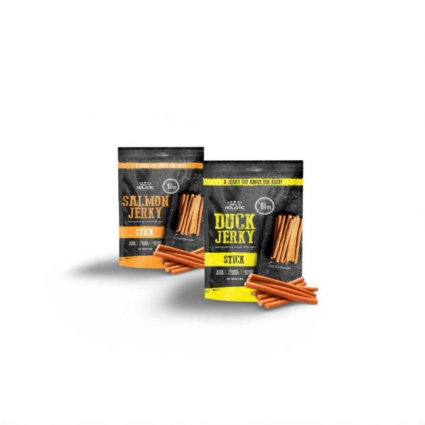 Absolute Holistic Jerky Loin Stick Air Dried Dog Snack Anjing Sehat Salmon Duck Lamb Venison Real Meat Grain Free