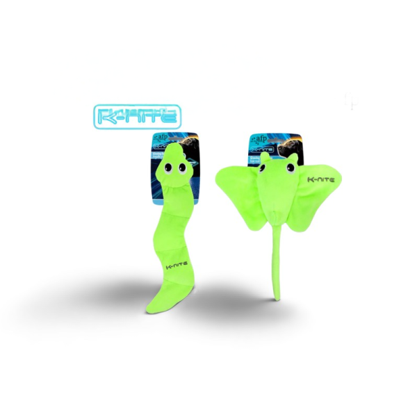 All For Paws AFP Glowing In The Dark K-Nite Squeaky Dog Toy Plush Mainan Anjing Menyala Bunyi Boneka