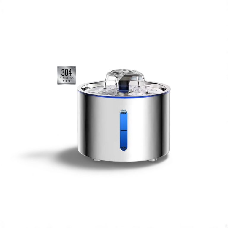 Pet Water Fountain Stainless Steel Tempat Minum Hewan 2.5 Liter Anjing Kucing Higienis Filter