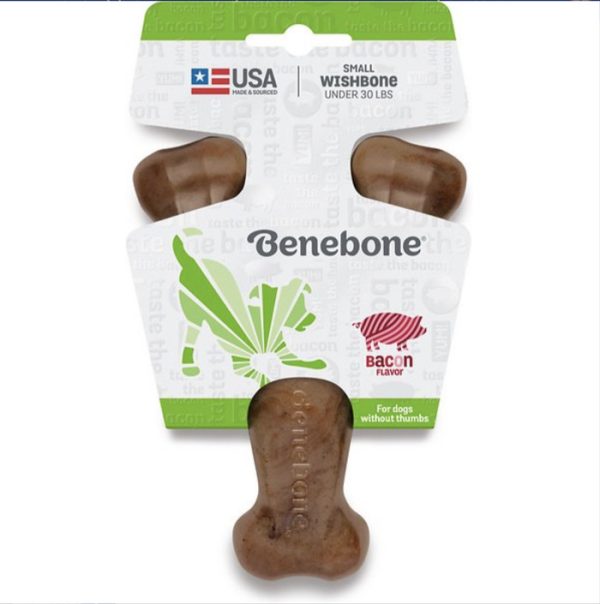 Benebone Wishbone Bacon Tough Chew Dog Toy Mainan Anjing Gigit Tulang - Image 3