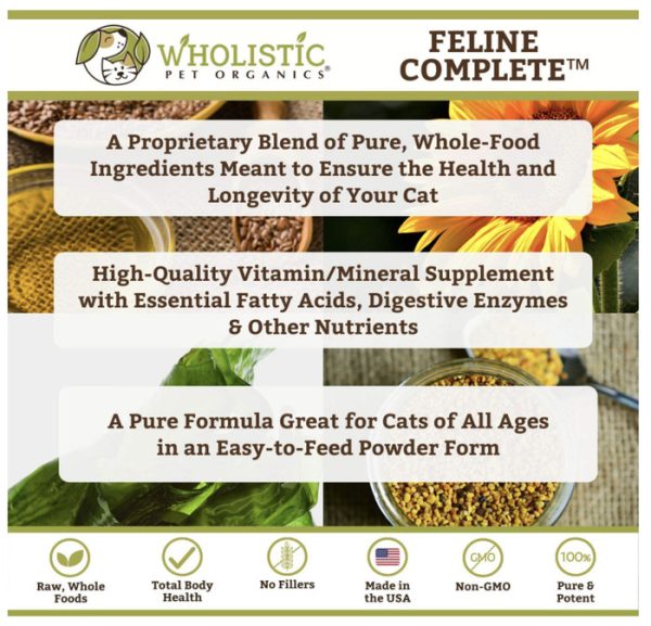Wholistic Pet Organics Feline Complete Cat Multivitamin Kucing Mineral - Image 3