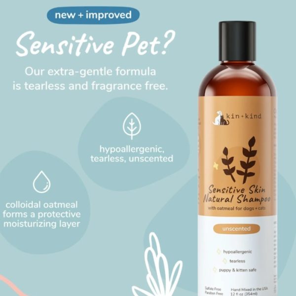 kin+kind Sensitive Pet Shampoo Anjing Kucing Unscented Hypoallergenic - Image 2