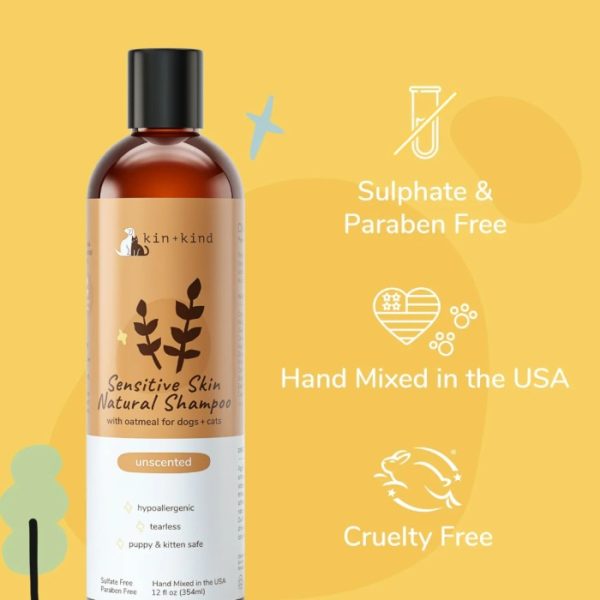 kin+kind Sensitive Pet Shampoo Anjing Kucing Unscented Hypoallergenic - Image 3