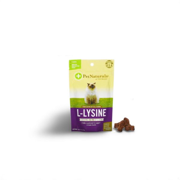 Pet Naturals of Vermont, L-Lysine, For Cats Lysine Multivitamin Kucing