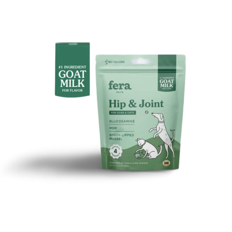 Fera Pet Organics Hip + Joint Goat Milk Glucosamine Anjing Kucing MSM