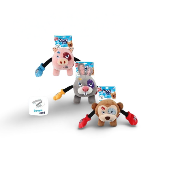 GiGwi The King Boxer Rock Zoo Dog Squeaky Toys Mainan Anjing Rabbit