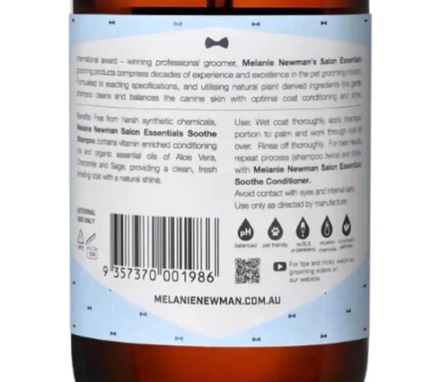 Melanie Newman Soothe Shampoo Conditioner Anjing Aloe Vera - Image 3