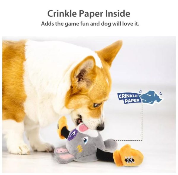 GiGwi The King Boxer Rock Zoo Dog Squeaky Toys Mainan Anjing Rabbit - Image 2