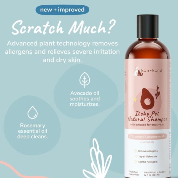 kin+kind Itchy Pet Organic Shampoo Anjing Kucing Kulit Gatal Dog Cat - Image 4