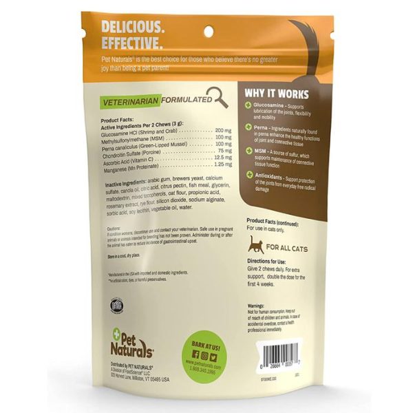 Pet Naturals Hip + Joint Cat Suplemen Sendi Kucing Tua Glucosamine MSM - Image 2