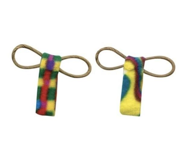 Cat Dancer Chaser Mainan Kucing Isi 6 Chase Fetch Fleece Ring Dental - Image 3