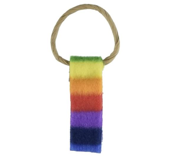 Cat Dancer Chaser Mainan Kucing Isi 6 Chase Fetch Fleece Ring Dental - Image 5