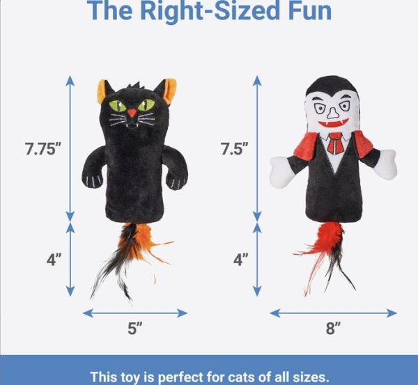 Mainan Boneka Kucing Kicker Dracula Black Cat Plush Toy Catnip Cat - Image 2