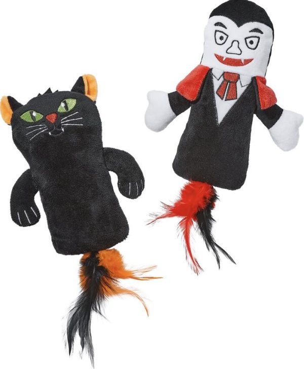Mainan Boneka Kucing Kicker Dracula Black Cat Plush Toy Catnip Cat - Image 4
