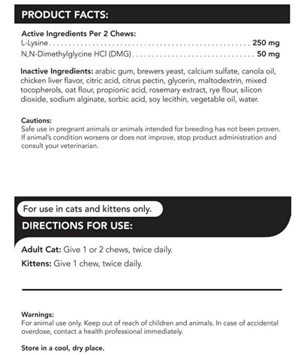 VetriScience, Vetri L-Lysine Plus Immune Support Cat Kucing Kitten - Image 2