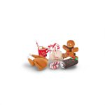 P.L.A.Y Pet Play Holiday Classic Christmas Mainan Boneka Anjing Plush Squeaker Bunyi Squeak Dog Toys Gingerbread Candy Cane Natal Kado