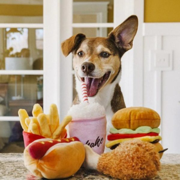 P.L.A.Y. Pet Play American Classic Plush Dog Toy Anjing Fries Squeak - Image 5