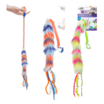 All For Paws AFP Fluffy Swing Cat Teaser Toy Finger Ring Mainan Kucing Interactive Bell